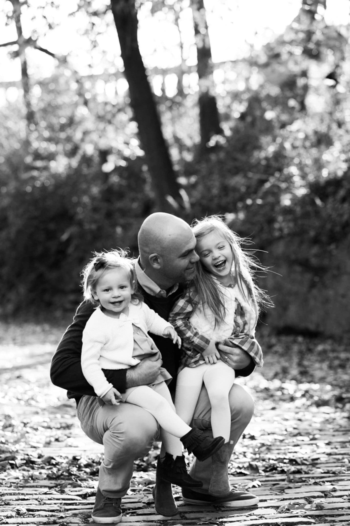 photo of father and daughters in pittsburgh