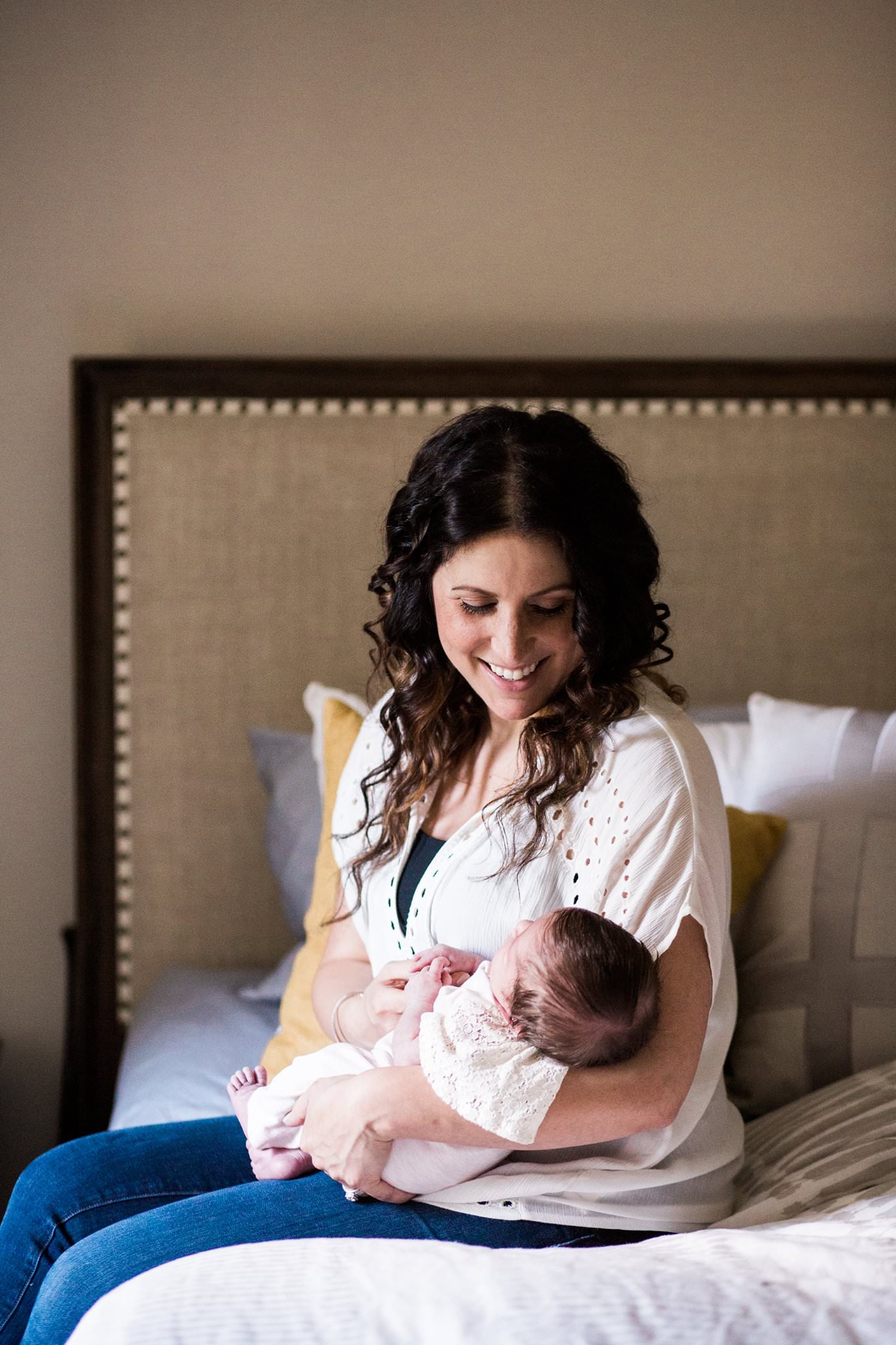 beautiful mother and daughter