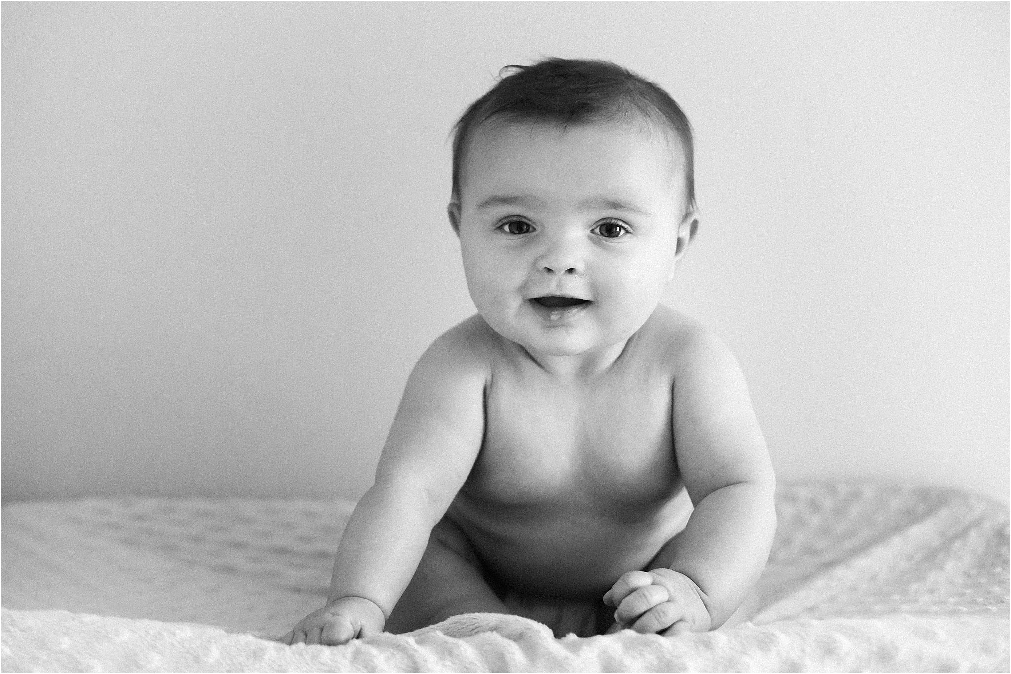 photo of 6 month old baby sitting up