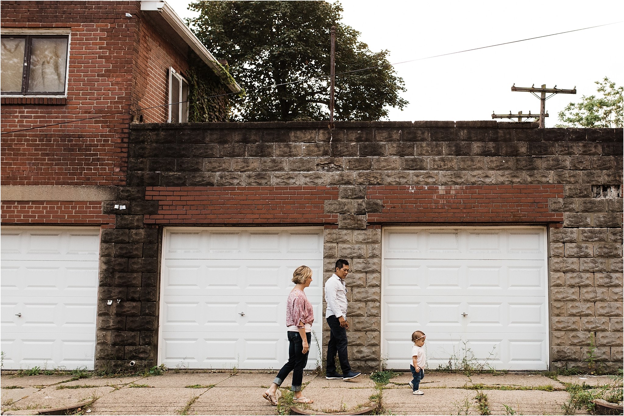 family walking in lawrenceville