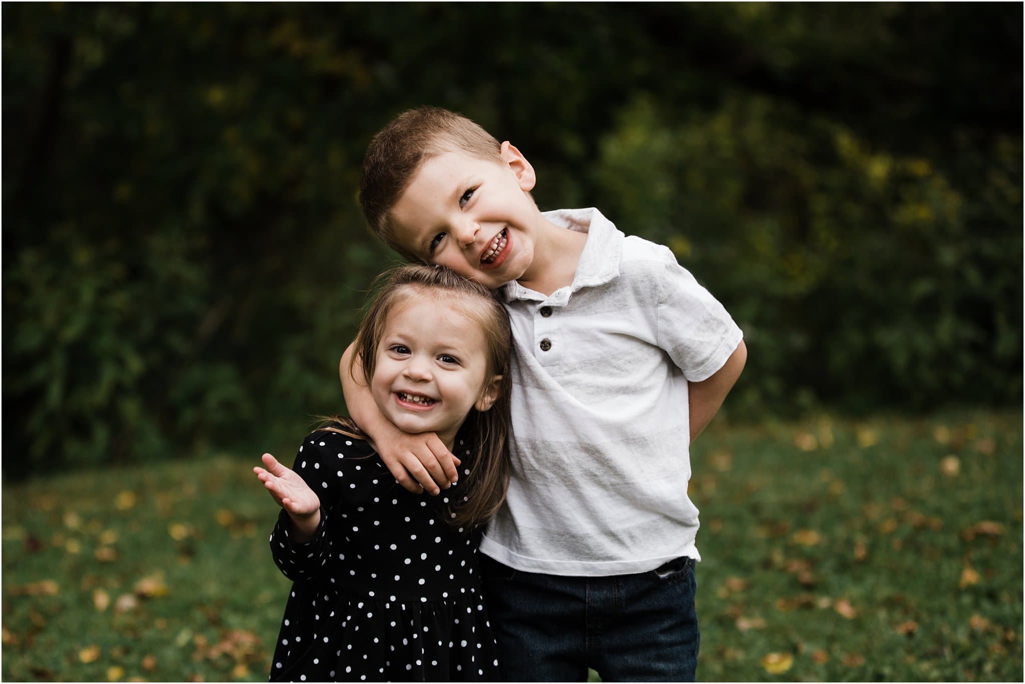 smiling siblings photo