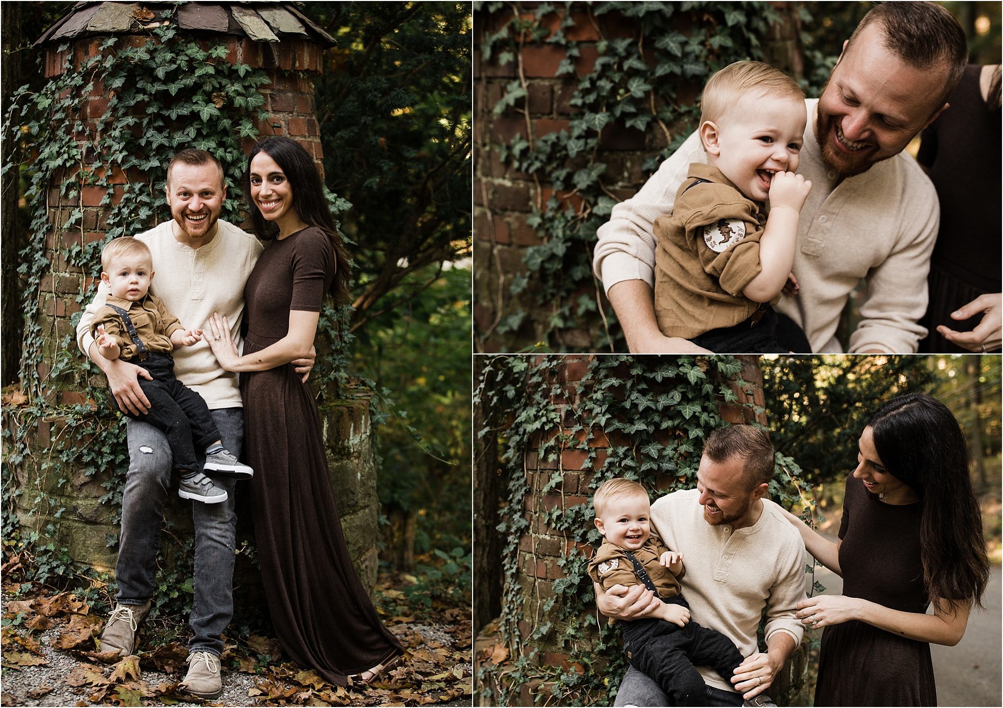 Family photos smiling and laughing together