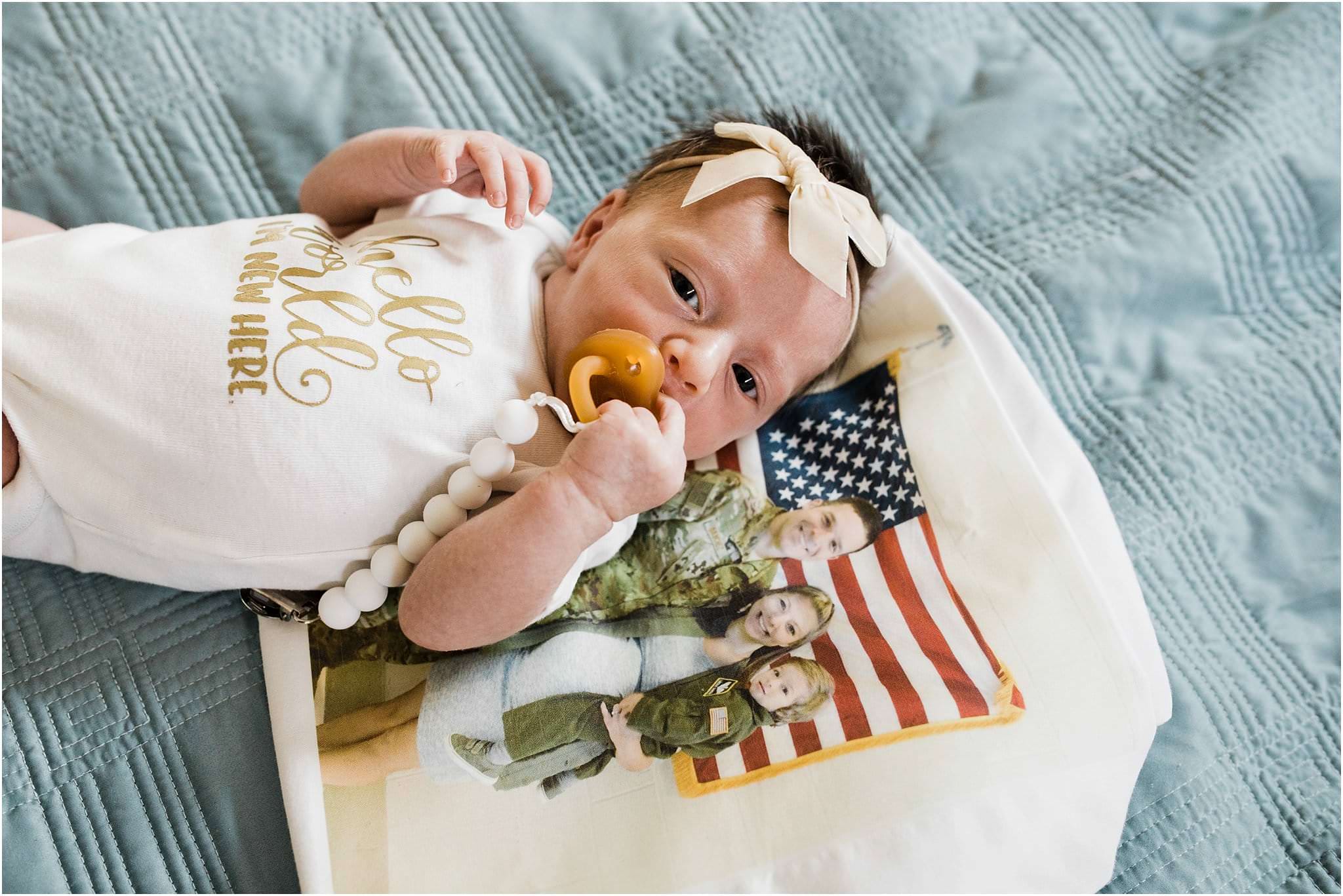 first family photo while father is deployed