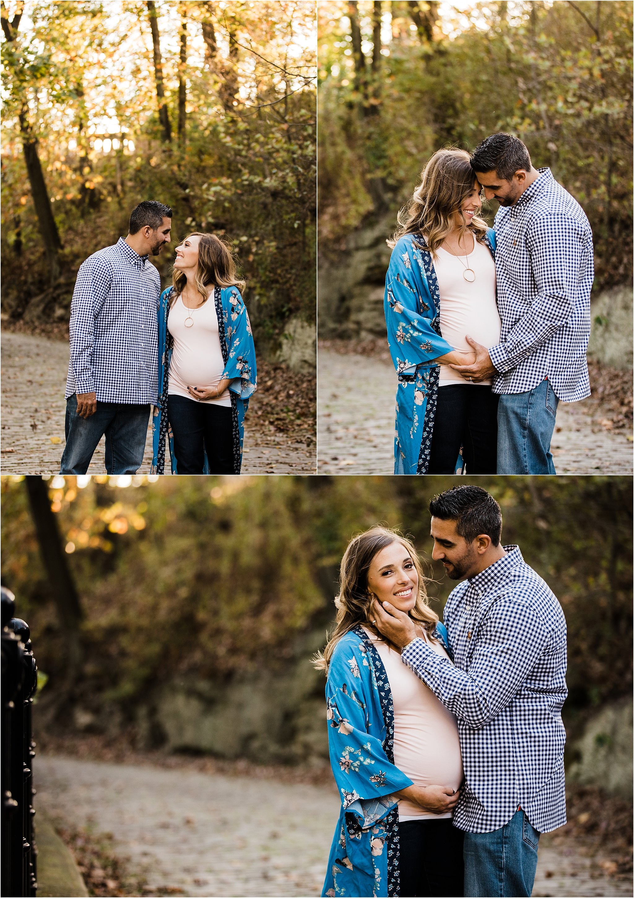 Expecting parents in love at Schenley Park Pittsburgh