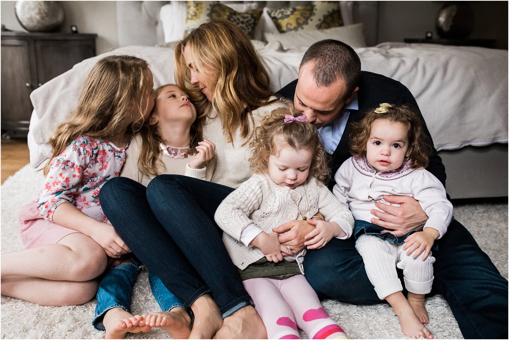 Natural laid back and fun family photos at home