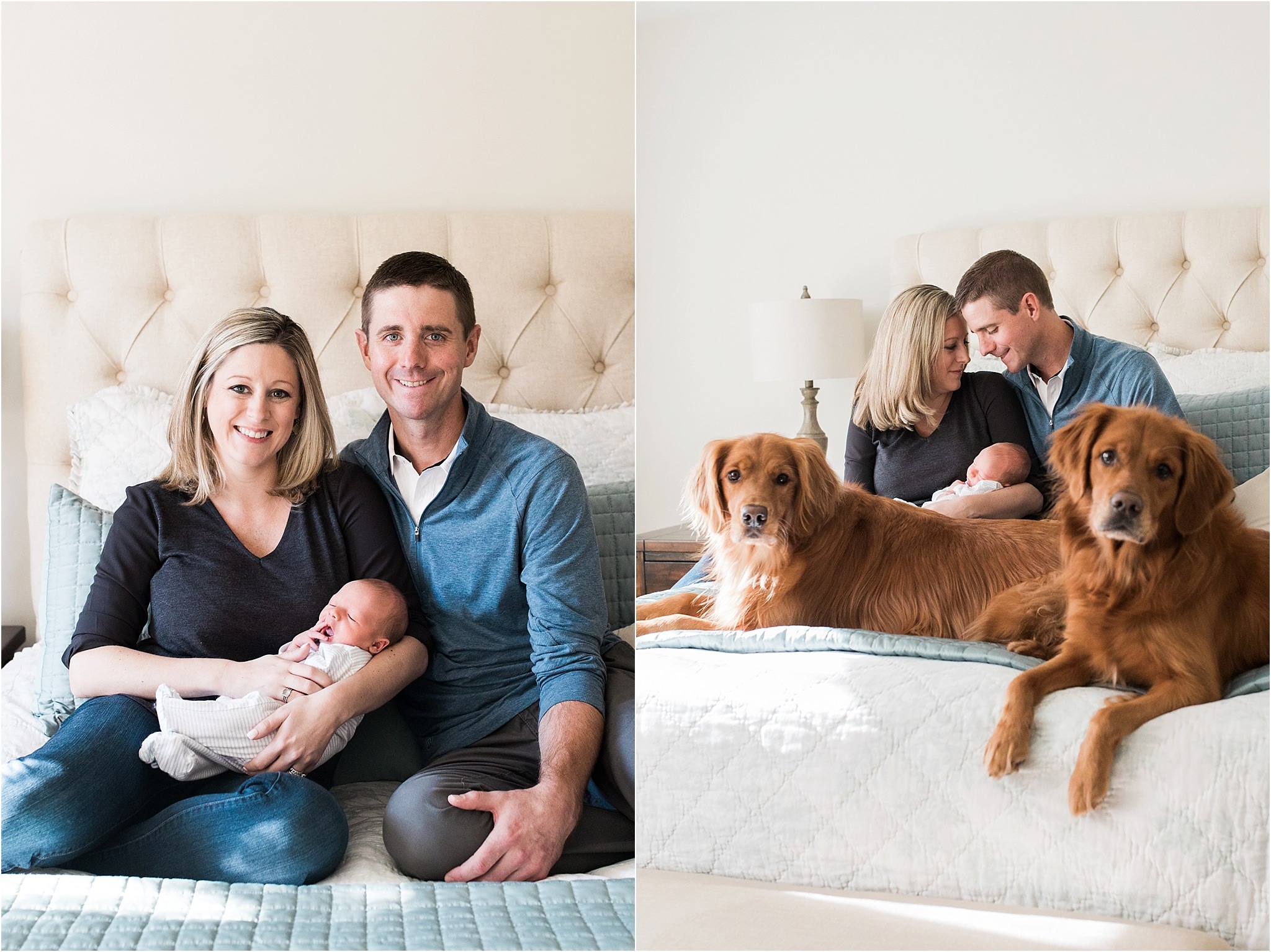 family photos at in home newborn session