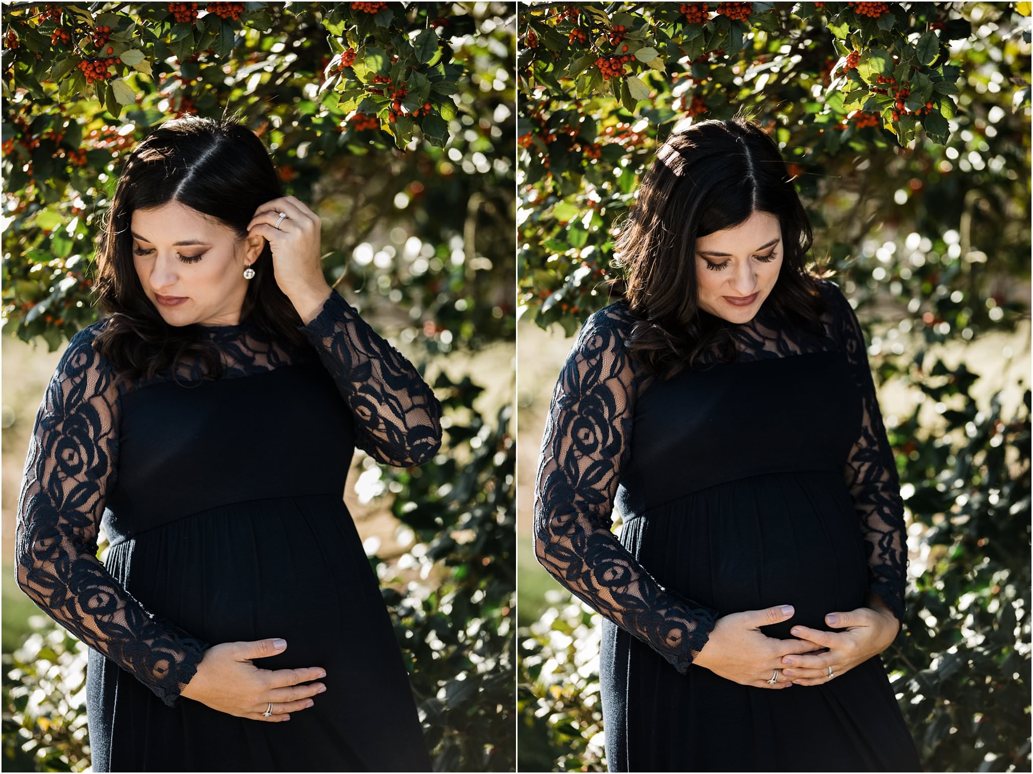 blue lace maternity dress