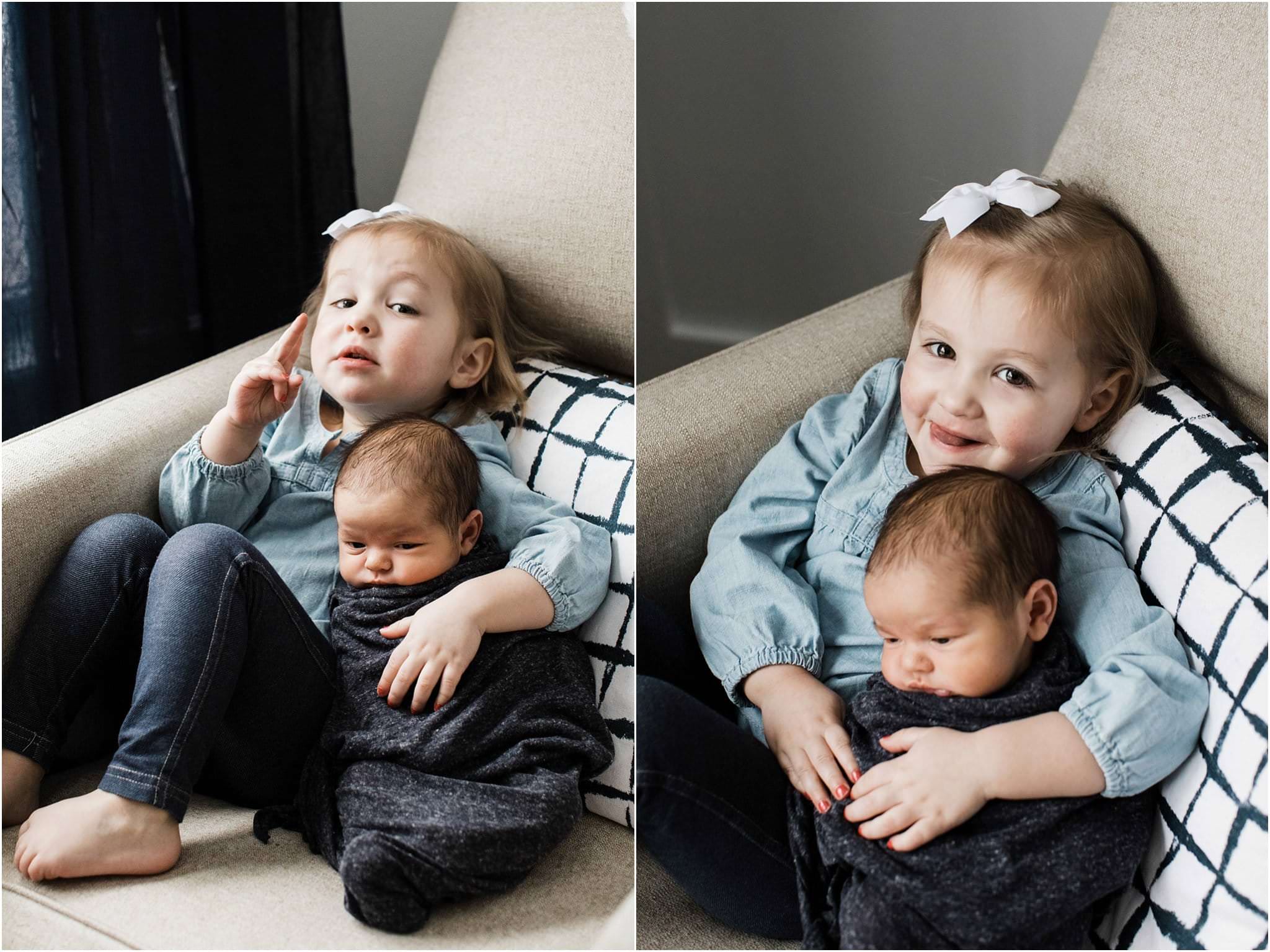 sibling photos at home newborn session