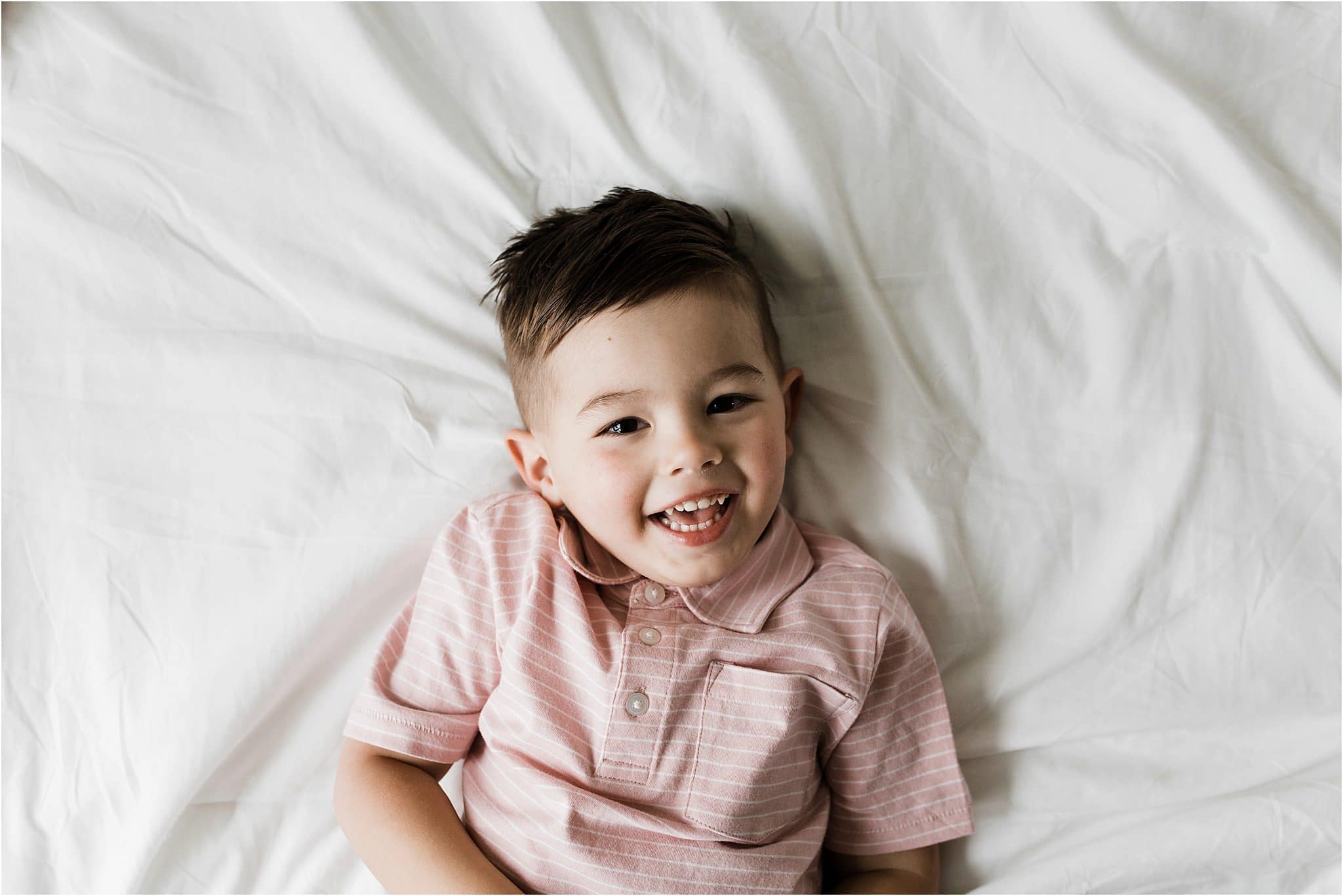 natural portrait of toddler boy at home