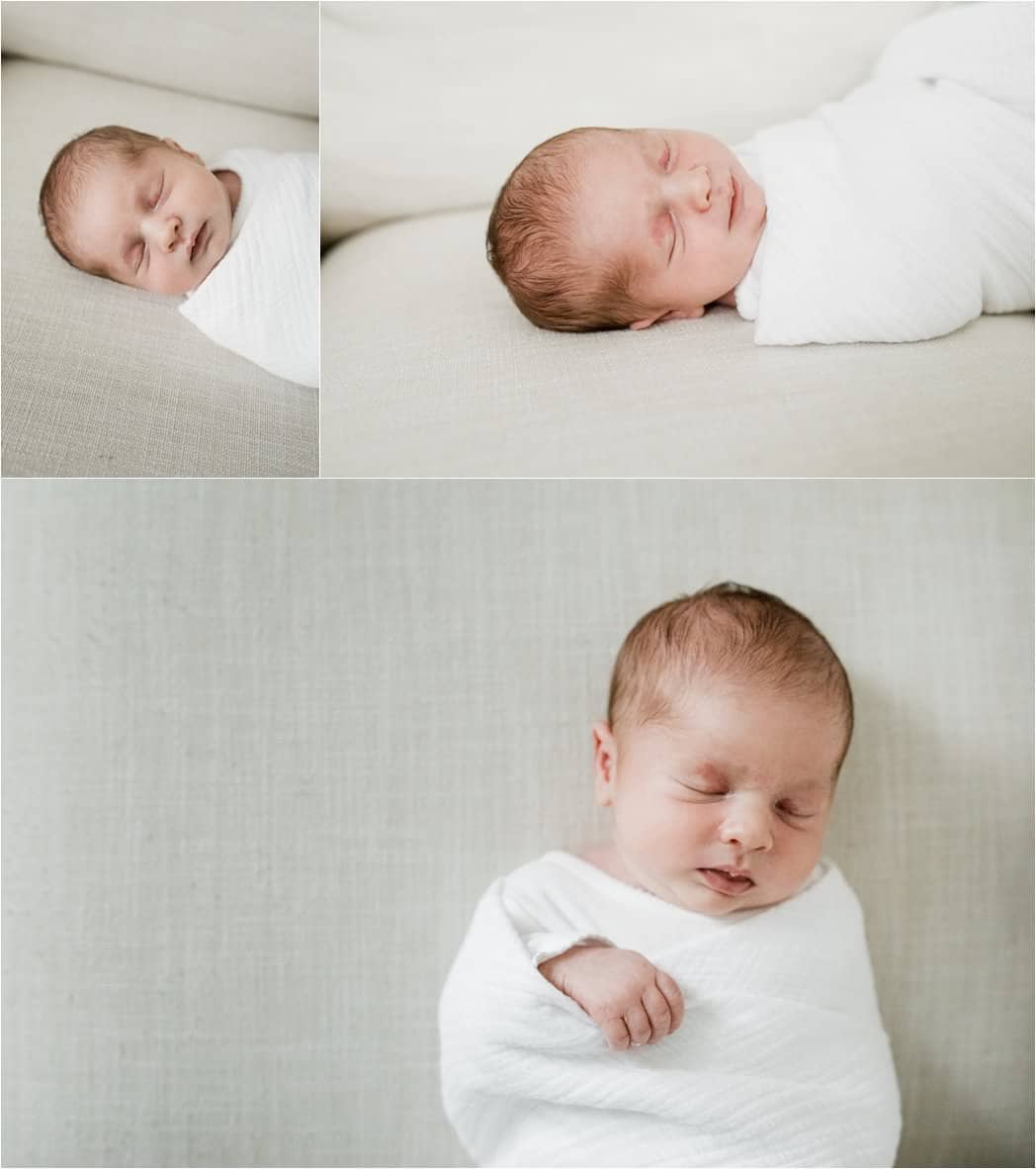 simple and natural newborn photos taken at home