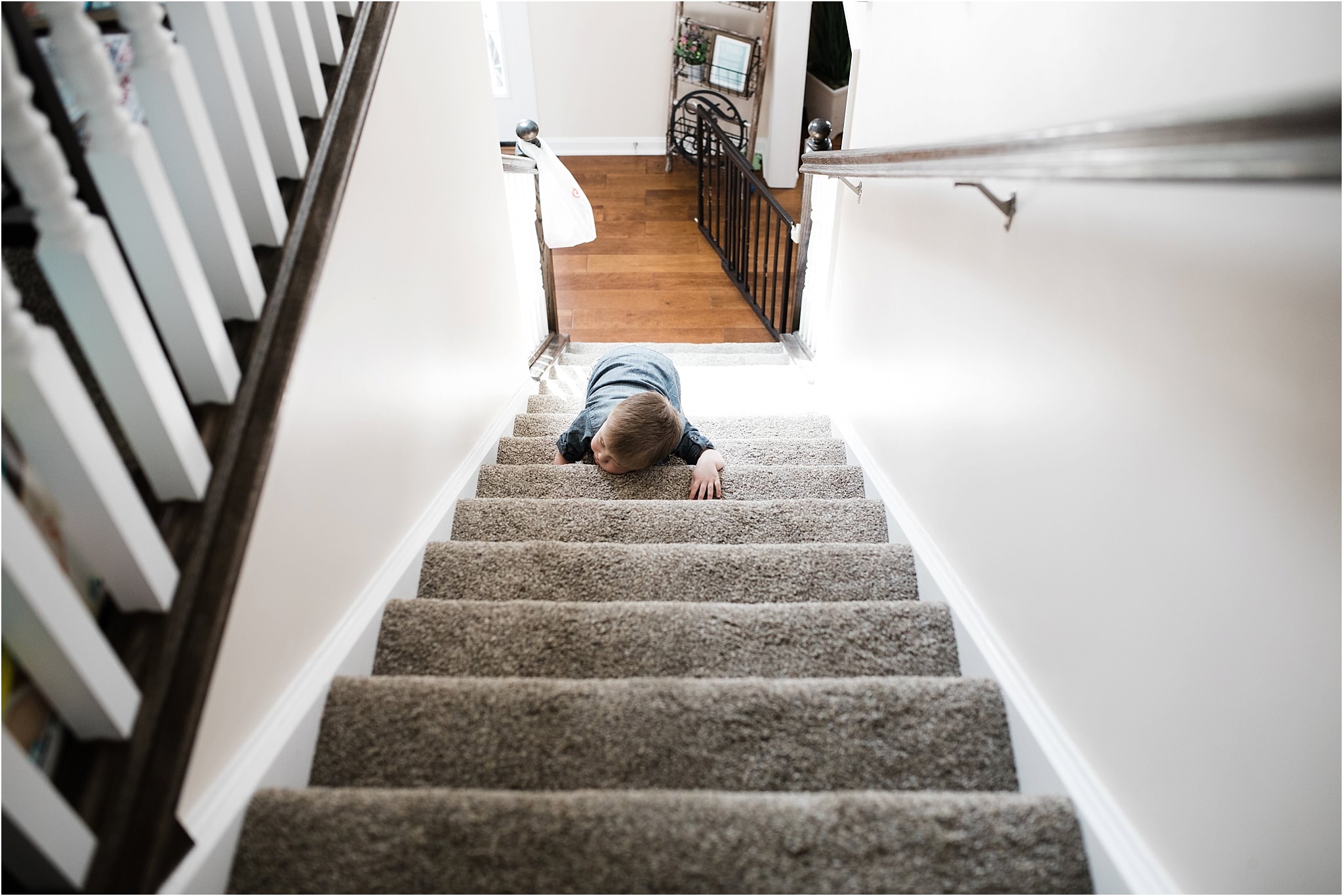 toddler climbing steps