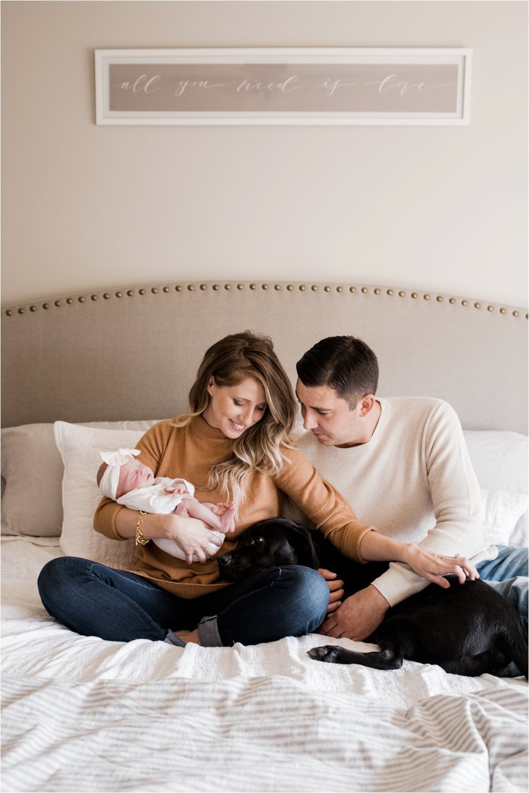 lifestyle family portrait during at home newborn session