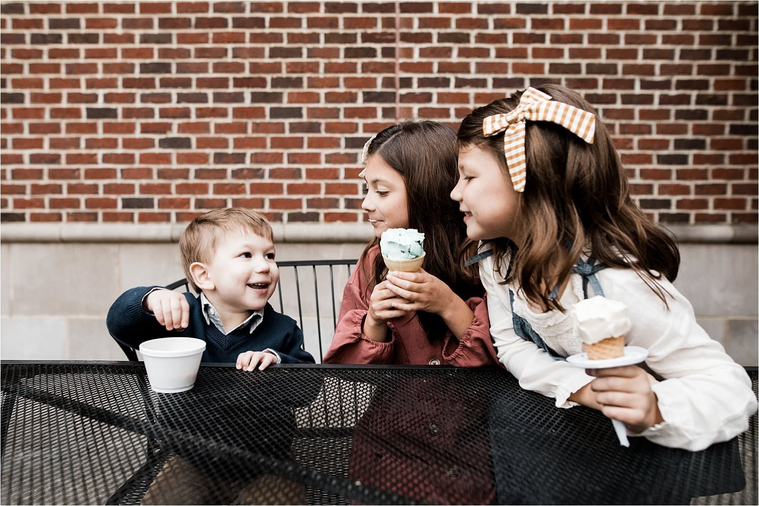 ice cream after family photo session