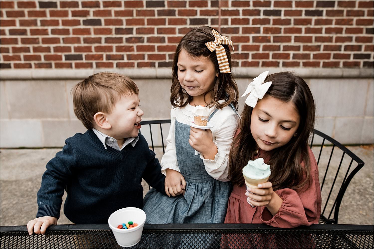 ice cream after family photo session