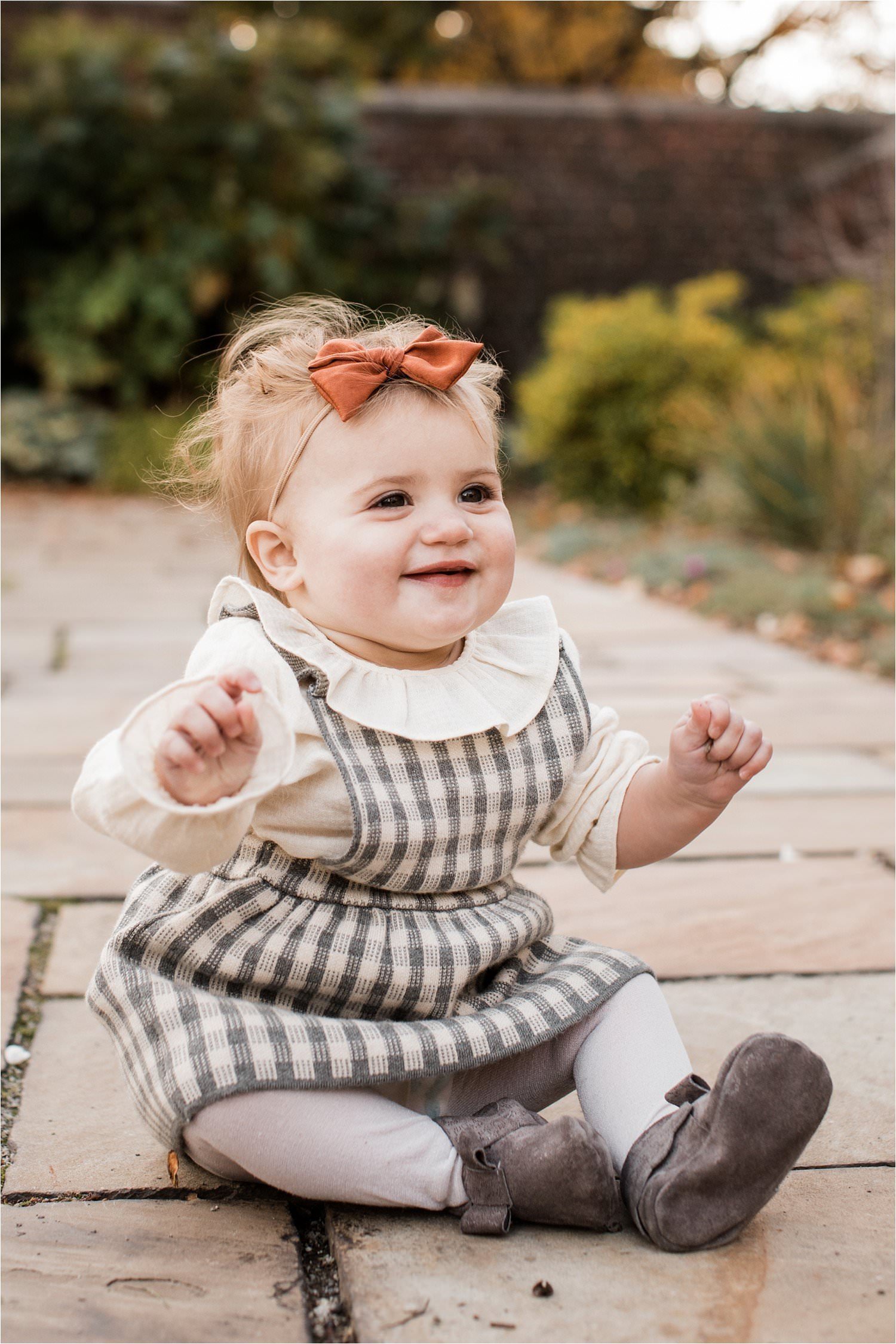 Child portrait at Mellon Park Walled Garden with Fall colors