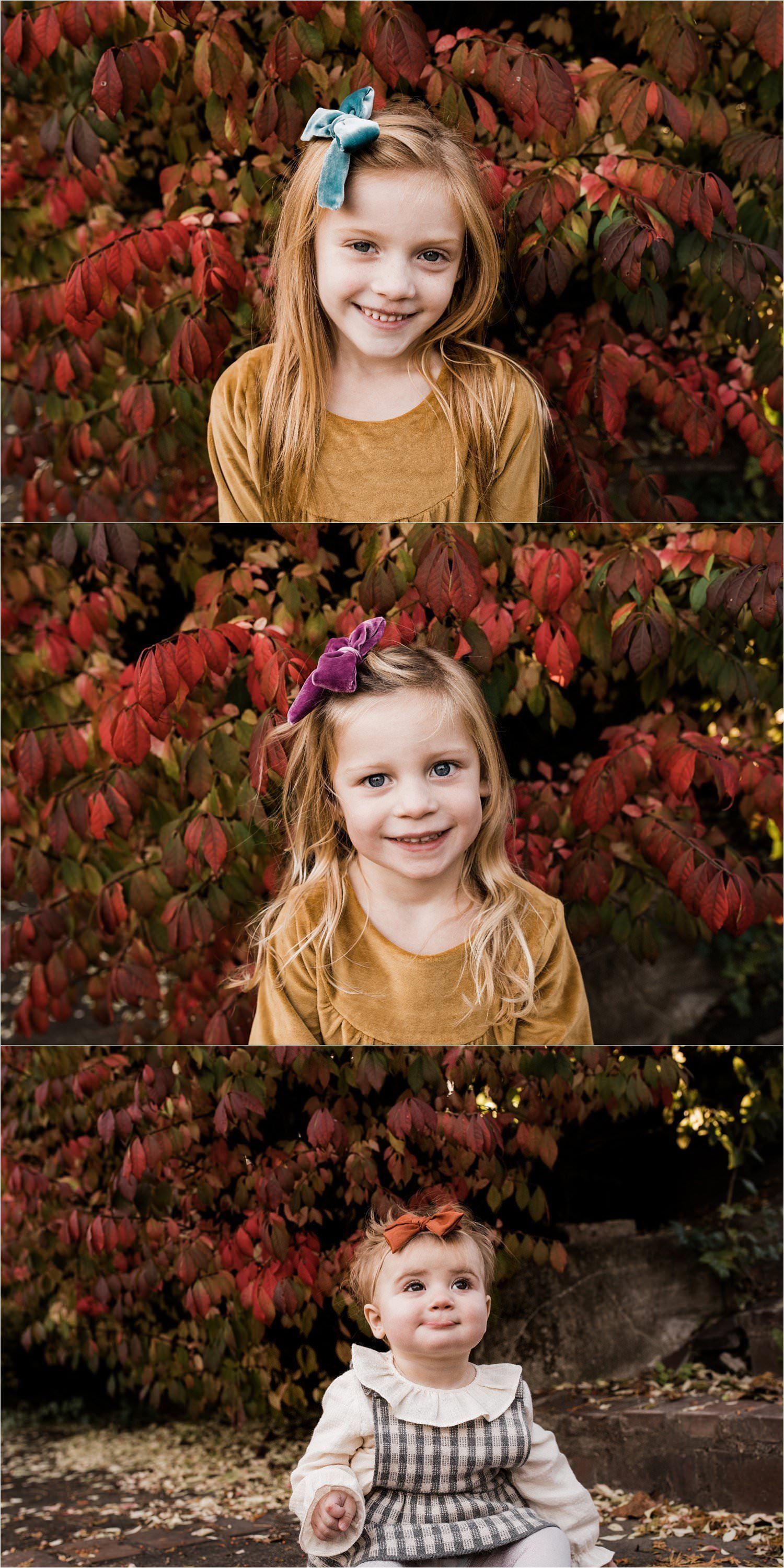 child portraits at fall family session in pittsburgh pa