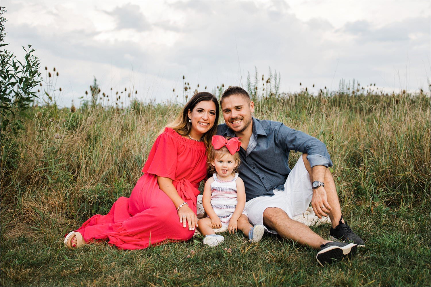 family portrait in open field