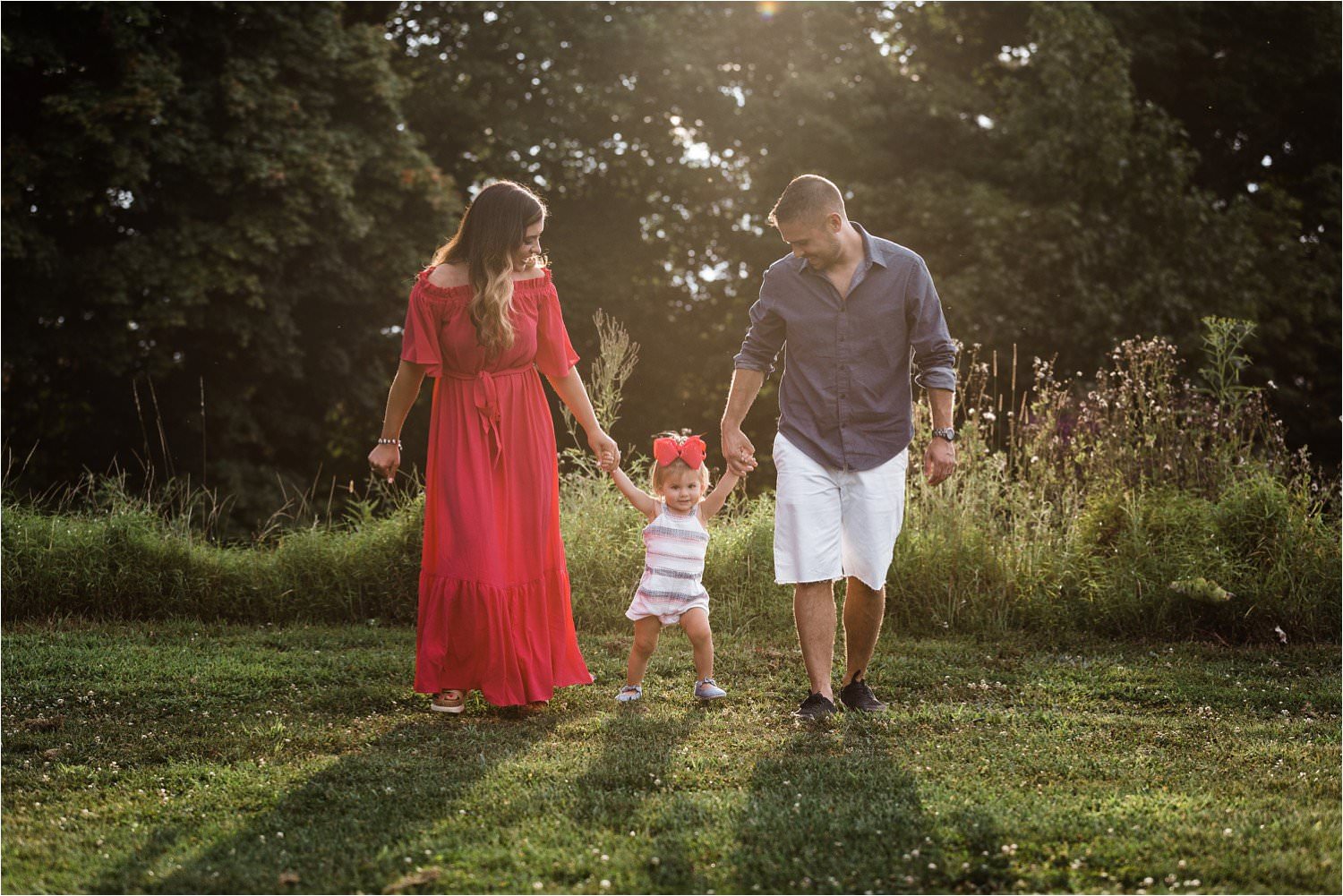 golden hour family photo