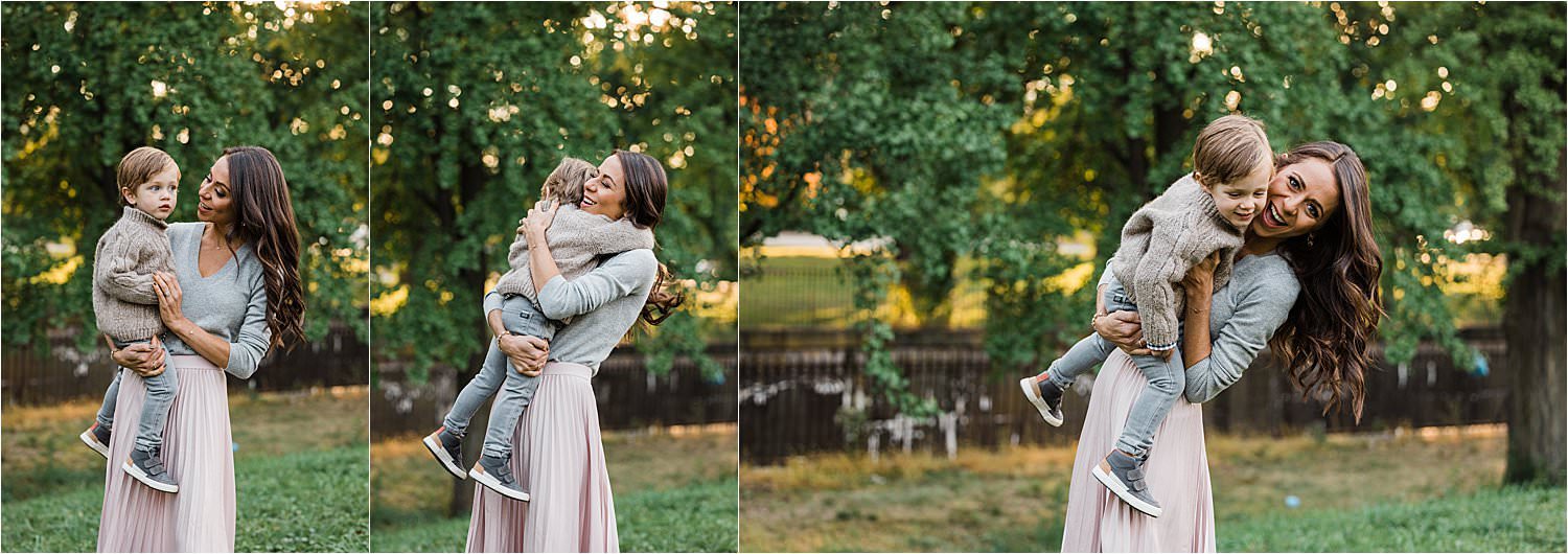 photos of mom and small boy in west park, pittsburgh