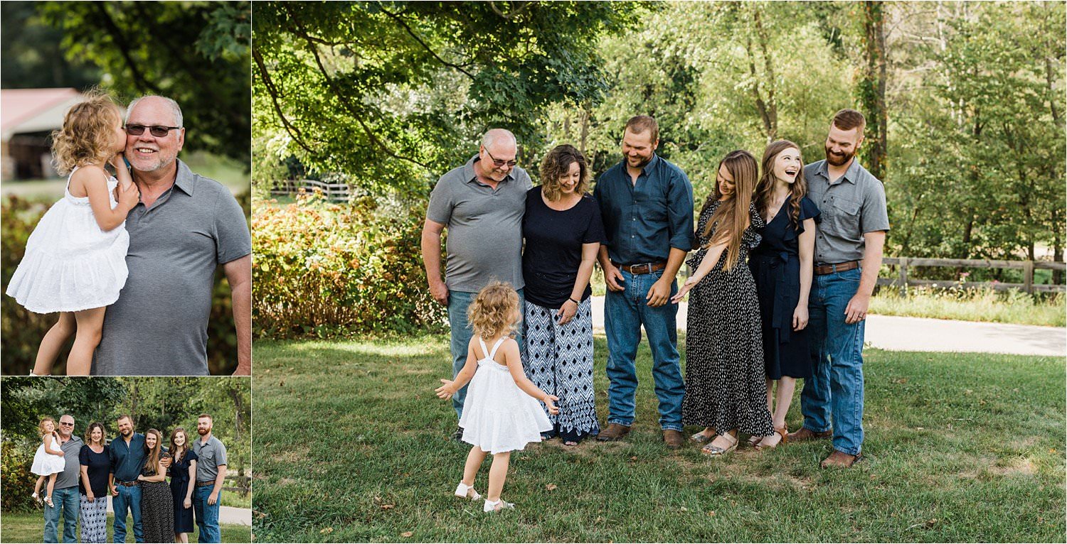 laughter during extended family phootos