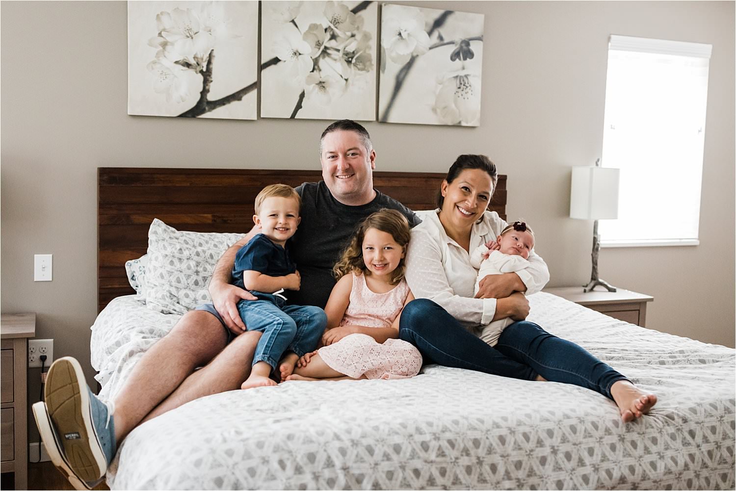 classic family photo at home newborn session