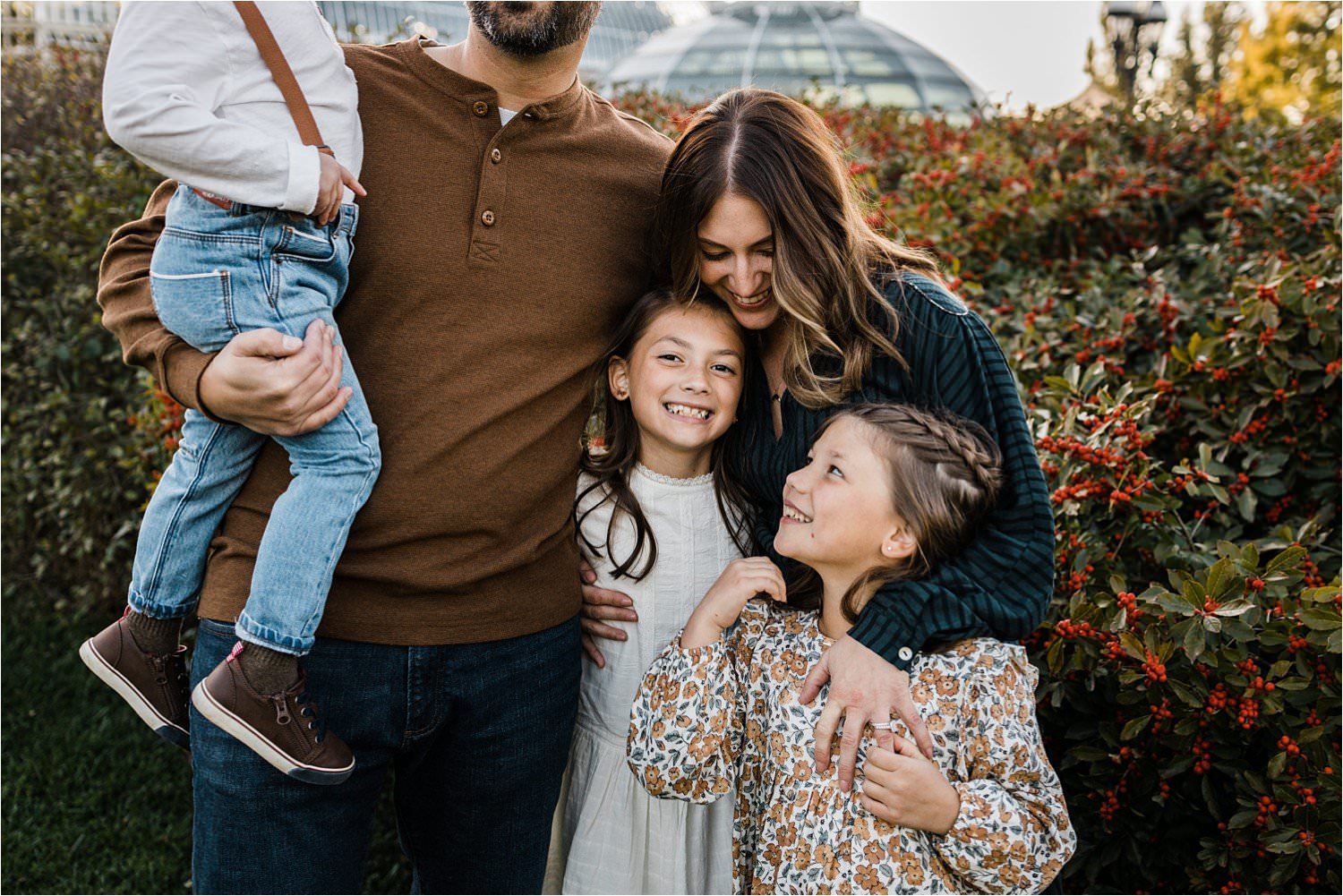 snuggled up family photos